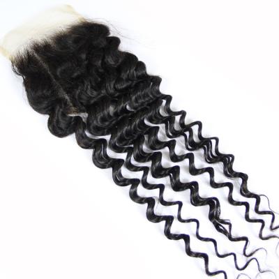 China Foris 100 Deep Wave Vigin Unprocessed Hair 4x4 Hd Lace Up Closure Hair Bundles With Closure Set Wholesale for sale