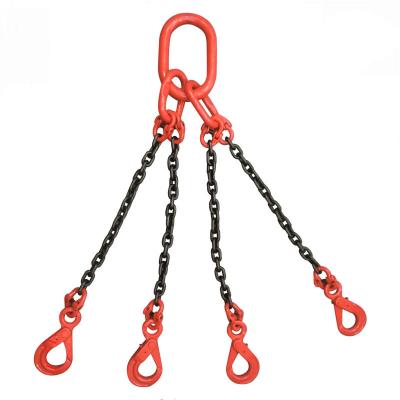 China Factory Price Black Oxided Safe and Durable Material 20mn2 Chain with Grab Hook for Lifting and Load à venda