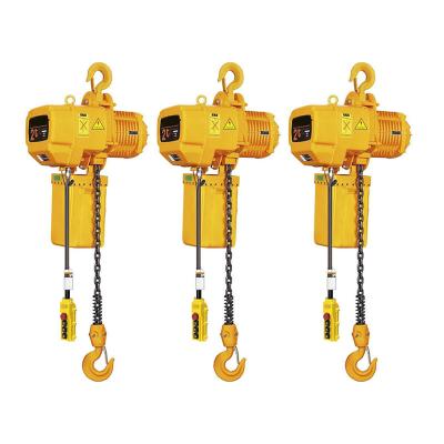 China Stage 5t Crane Electric Chain Hoist 2 Ton 6m to 24m Emergency Stop Copper Te koop