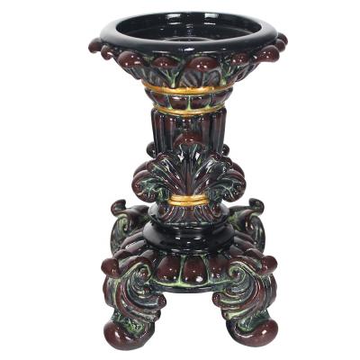 China Europe Resin Candle Holder Creativity Nostalgia Roman Pillar Home Candle Light Dinner Holder Decor for Living Room Bedroom Dining Table for sale