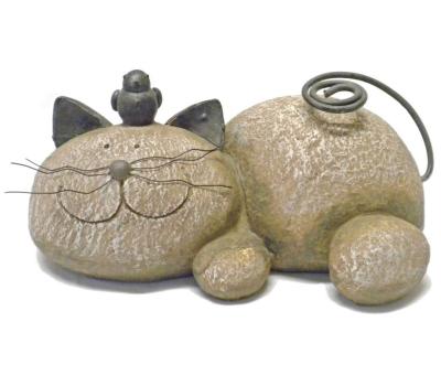 China Rest Resin Cat Stone Whimsical Garden from Europe JINHUOBA for sale