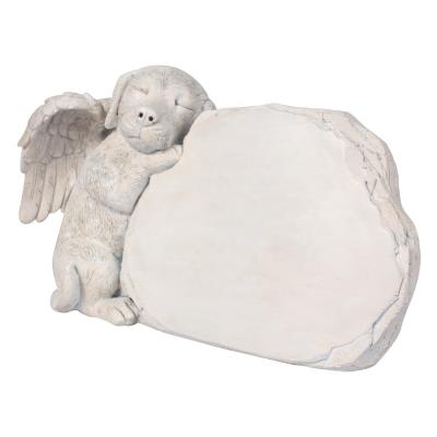 China Customizable Europe Angel Dog Gravestone Memorial Dead Dog Resin Statue Souvenir Garden Decoration Home Decor for sale