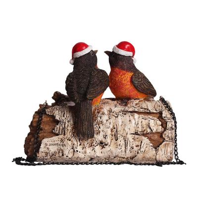 China Europe Resin Realistic Pair Of Bird Sculpture Tree Ornaments In The Tree Of Garden Sculpture Statue Outdoor Decor for sale