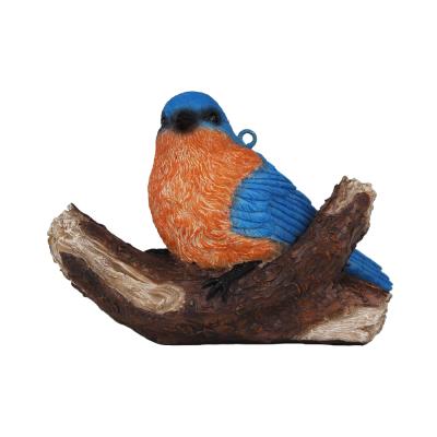 China Europe Wholesale Customize Blue Peeker Tree, Small Bird Resin Miniature Bird Figurines for sale