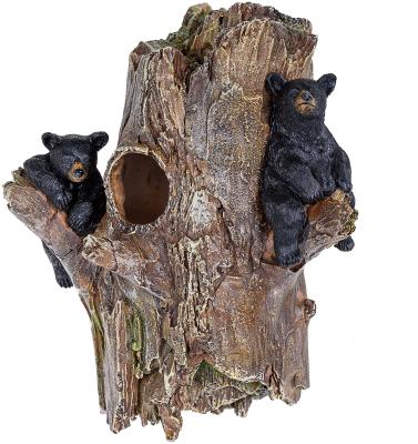 China Europe Customize Black Bear Tree Aviary - Wooden Outdoor Hanging Bird House Decoration Gifts For Bird Lovers for sale