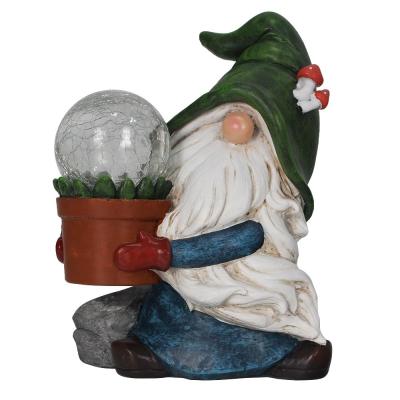 China Europe Dwarf Turnout Lamp Resin Statue LED Home Decor Garden Light Patio Yard Lawn Fairy Garden Outdoor Indoor Ornament for sale