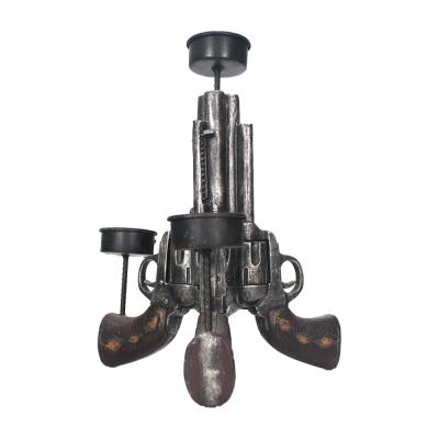 China Classic Europe Country Western Guns Sconce Statue in Vintage Decor Wild West Home Sculptures as Decorative Table Top for sale