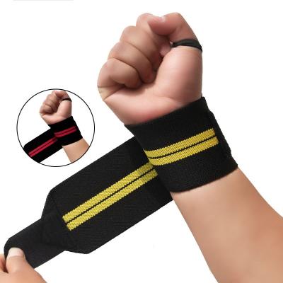 China Professional Polyester+ Latex Wrist Weightlifting Wraps Support Braces for Men and Women for sale