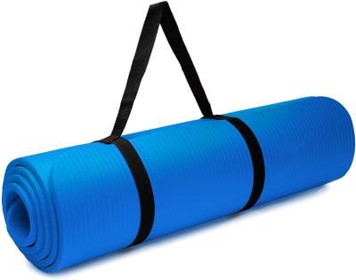 China Yoga Exercises Exercise X Mat 1cm Thick For Home Workouts, Non Slip NBR Yoga Mat With Yoga Mat Strap 183 cm Customize Plain Color or Custom from OEM for sale