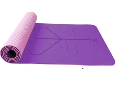 China Eco-Friendly Non-slip Yoga Exercise OEM Custom 183*61cm Tape With Strap Fitness Exercise Yoga Carry Mat for sale