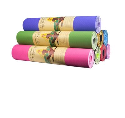 China Yoga Exercises OEM Custom 183*61cm Eco-friendly Non-slip Fitness Exercise Band Yoga Mat for sale