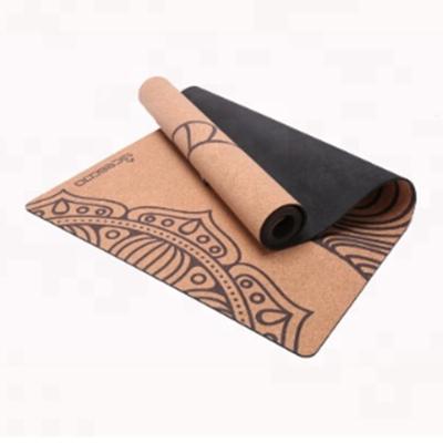 China Yoga Exercises Eco - Friendly Natural Cork Yoga Mat Custom Cork Mat for sale