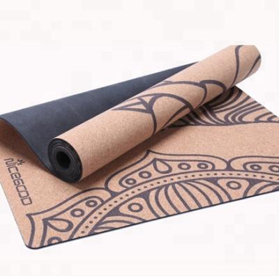 China Yoga Exercises Premium Yoga Mat Custom Cork Exercise Stretch Cork Mat for sale