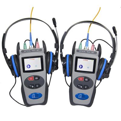 China Ftth 100km 45dB Handheld Digital Optical Fiber Talk Set FFS601For Operations Of Installation CATV FTTH Optical Testing Maintenance for sale