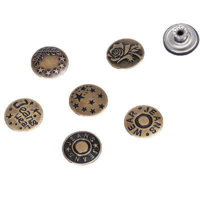 China Other Custom Ribbon l Classic Logo Iron Brass Stainless Steel Spring Snap Fastener Button For Garment Accessories for sale