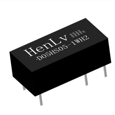 China D05HS05-1WH2 Henlv industrial factory directly sell customizable 5VDC input to 5VDC output 200mA 1W DC to DC converter for sale