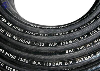 China Petroleum Based Water Oil Hydraulic Rubber Hose SAE 100 R5 with Fiber Cover for sale