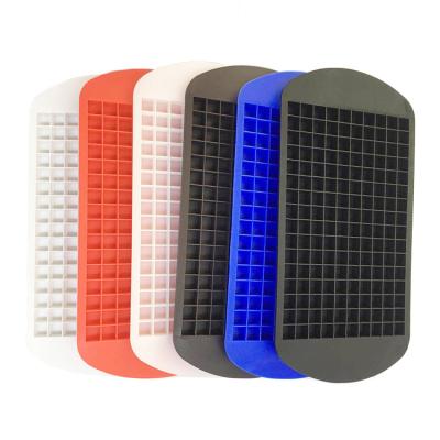 China New Design Viable Low Carbon Kitchen Instrument Supply Low Carbon Ice Cube Mold Trays 160 Grids Small Food Grade Silicone Ice Tray for sale