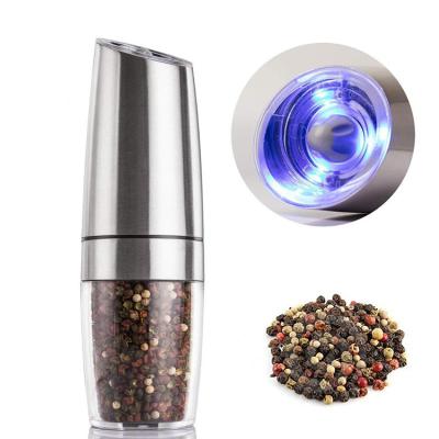 China Amazon Salt Spice Sea Salt Mill Stainless Steel Hot Automatic Automatic Electric Pepper Grinder 2 in 1 Salt and Pepper Spice Grinder Set for sale