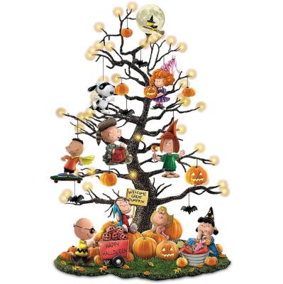 China Home decoration craft pumpkin Halloween lighted up table tree, for sale