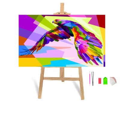 China Impressionist Eagle Diamond Painting for Adults, DIY Painting Paint by Numbers Unframed, 16x20inch for sale