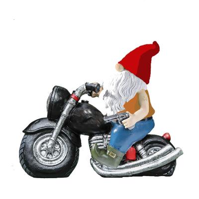 China Europe Biker Gnome Garden Statue. for sale