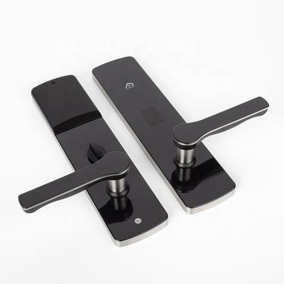 China Smart Zinc Alloy Stainless Steel Hotel Door Lock Handle Lock For Wooden Door for sale