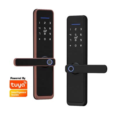 China Tuya WiFi Zinc Alloy Best Smart APP Digital Lock with Fingerprint Reader for Apartments Office Rental Home for sale