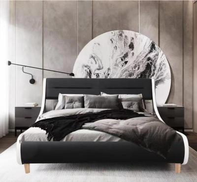 China Luxury Modern Adjustable King Bed Frame (Size) Hotel Style Bedroom Furniture European Royal Luxury Leather Adjustable Beds for sale