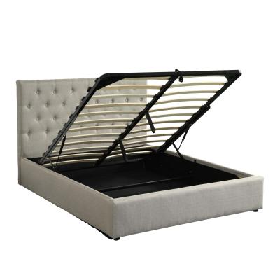 China Durable Modern Bed Designs Home Furniture Storage Bed Frame With Gas Lift for sale