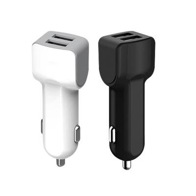 China Custom Logo 12V 24V Dual USB Car Charger Adapter Car Charging Smart Left Charger for sale