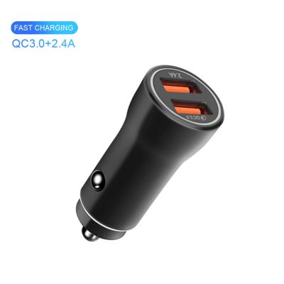 China Mobile Phone Tablet MP3 Fast Charging 15w 2 Usb Car Charger Fast Car 3.0 Quick Charge for sale