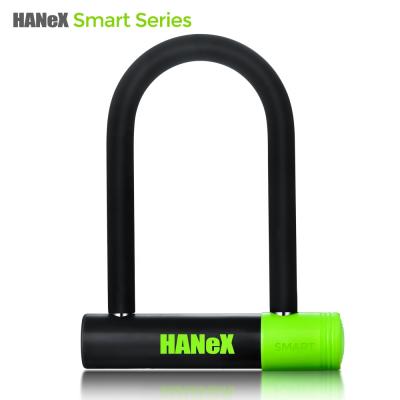 China Zinc Alloy Smart 120dB 150mm Shackle Height Alarmed U-Lock Tuya Deck Lock Status Monitoring Alarmed U-lock (Wi-Fi Gateway Included) for sale