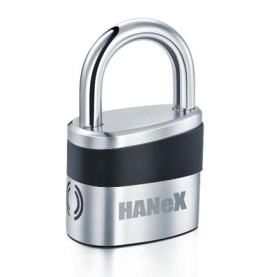 China High Security 120dB 10mm Heavy Duty Steel Shackle Push Lock Zinc Alloy Special Carbide-Reinforced Easy Alarmed Padlock for sale