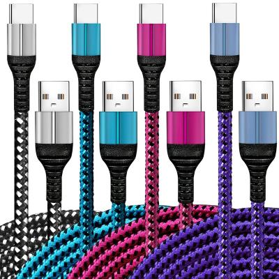 China Reliable Nylon USB-C Cable Size Fast Charging Braided Charging Speed ​​USB A To Type C Cable For Samsung/Vivo/Oppo/Xiaomi for sale