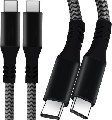 China Fast Charging Speed ​​6FT Metal Case Nylon Braided Type USB C To USB C Cable 60W 20V 3A USB C Fast Charging Cable For Samsung/Huawei/Dell/Asus etc. for sale