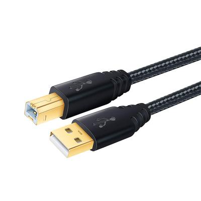 China Custom Fast Transfer USB Printer Cable USB A-Male to B-Male 2.0 Cable with Nylon Braided USB Scanner Cable for sale