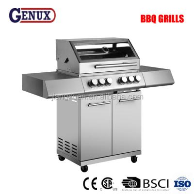 China Easily Assembled Main Outdoor 4 Burner Stainless Steel Gas Grill for sale