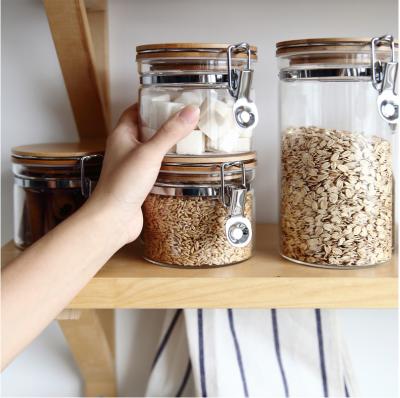 China Handmade Freshness Preservation Food Storage Containers Stainless Steel Clasp Storage Bins for sale