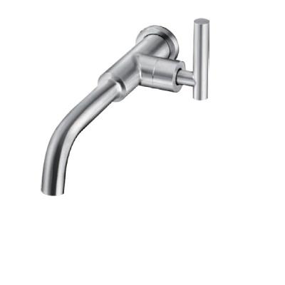 China Stainless Steel Cold Water Faucet Wall Mount , Single Hole Bathroom Faucet for sale