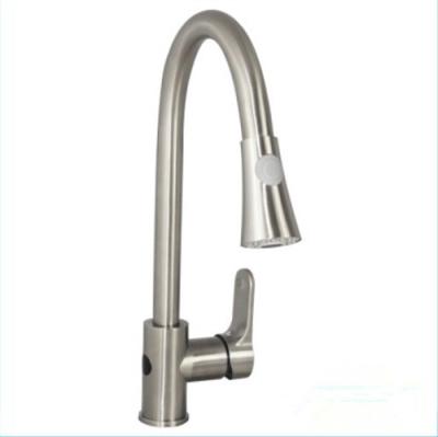 China Modern Tall Pull Down Kitchen Sensor Faucet Kitchen Single Handle for sale