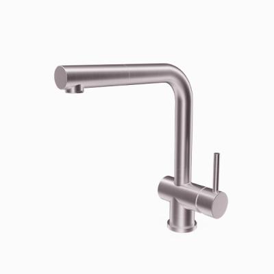 China Brushed 1 Handle Kitchen Faucet , Hot And Cold Water Dispenser Faucet for sale