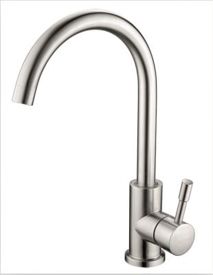 China Modern Long Neck Single Handle Kitchen Faucet Single Hole Mixer Tap for sale