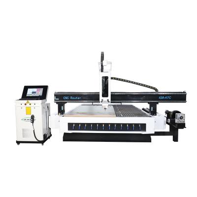 China MDF 4 Axis ACRYLIC WOOD ACRYLIC ALUMINUM ATC Router CNC Wood Engraving Machine For Wood for sale