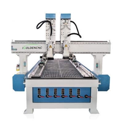 China Construction worksÂ   cnc wood multi head router 1325 4x8 ft double cut cnc machin router for sale