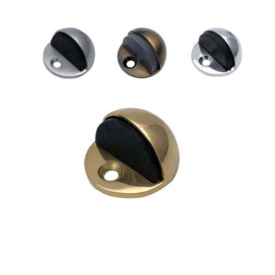 China Modern Solid Brass Door Stop Dome Floor Mounted Door Stop for sale