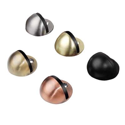 China Modern Zinc Alloy Dome Door Stop Rubber Floor Door Stopper for sale