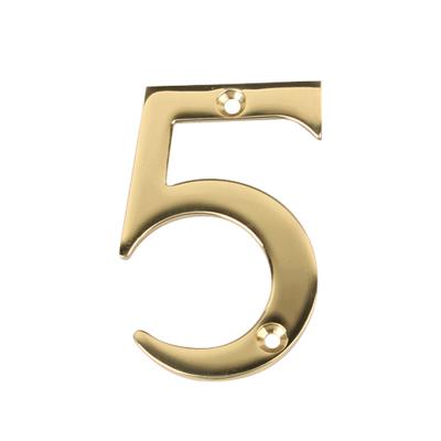 China 3 inch modern decorative size brass house number for sale