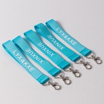 China Polyester Printing Wristband Lanyards With Logo Custom Keychain Polyester Promotional Hand Wrist Strap for sale