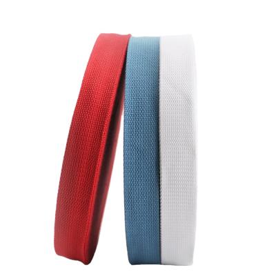 China Excellent Quality Viable Wholesale 0.4Mm Thicken Line Woven Spun Beaded Polyester Cotton Webbing PS Fabric Strap for sale